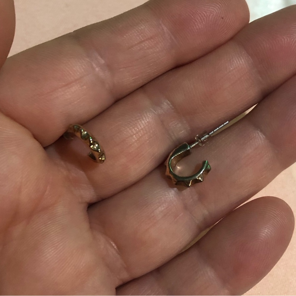 Gold Knot Hoop Earrings - Picture 3 of 5